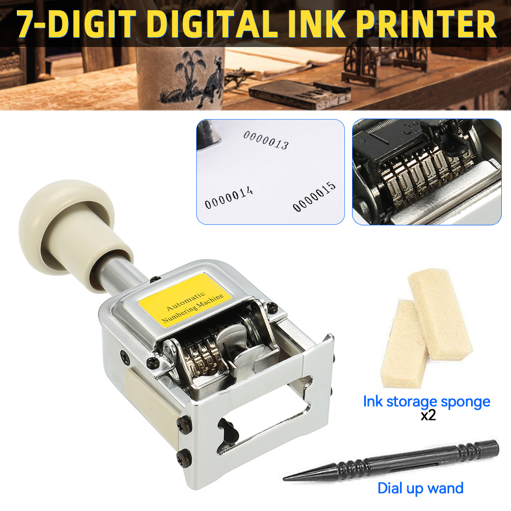 Number Machine 7 Position Auto - Rubber Date Stamp ulasan dan harga