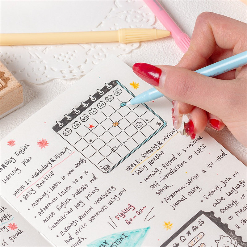 Cute Cat Wooden Rubber Stamp M - Rubber Date Stamp ulasan dan harga