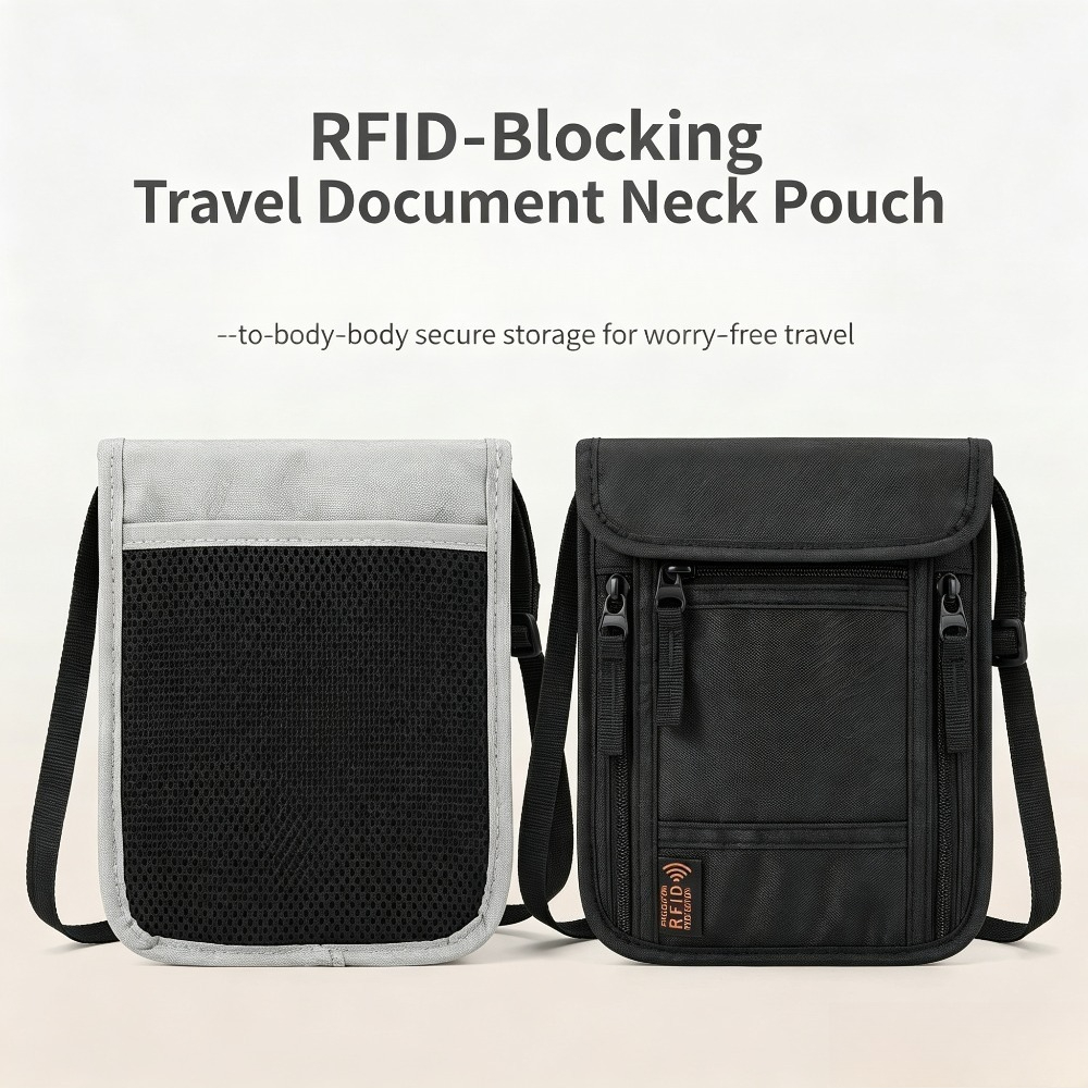 Travel Neck Wallet, RFID Block - Index Card Holder ulasan dan harga