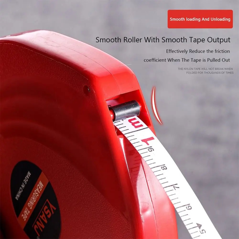 Red Measuring Tape 30m 50m Dou - Tape Dispenser Weighted ulasan dan harga